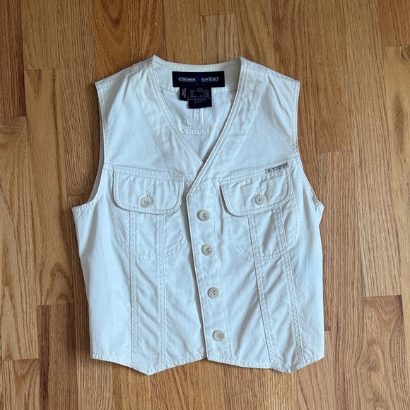 Escada Jackets & Blazers - Escada Sport Cream Cotton Vest